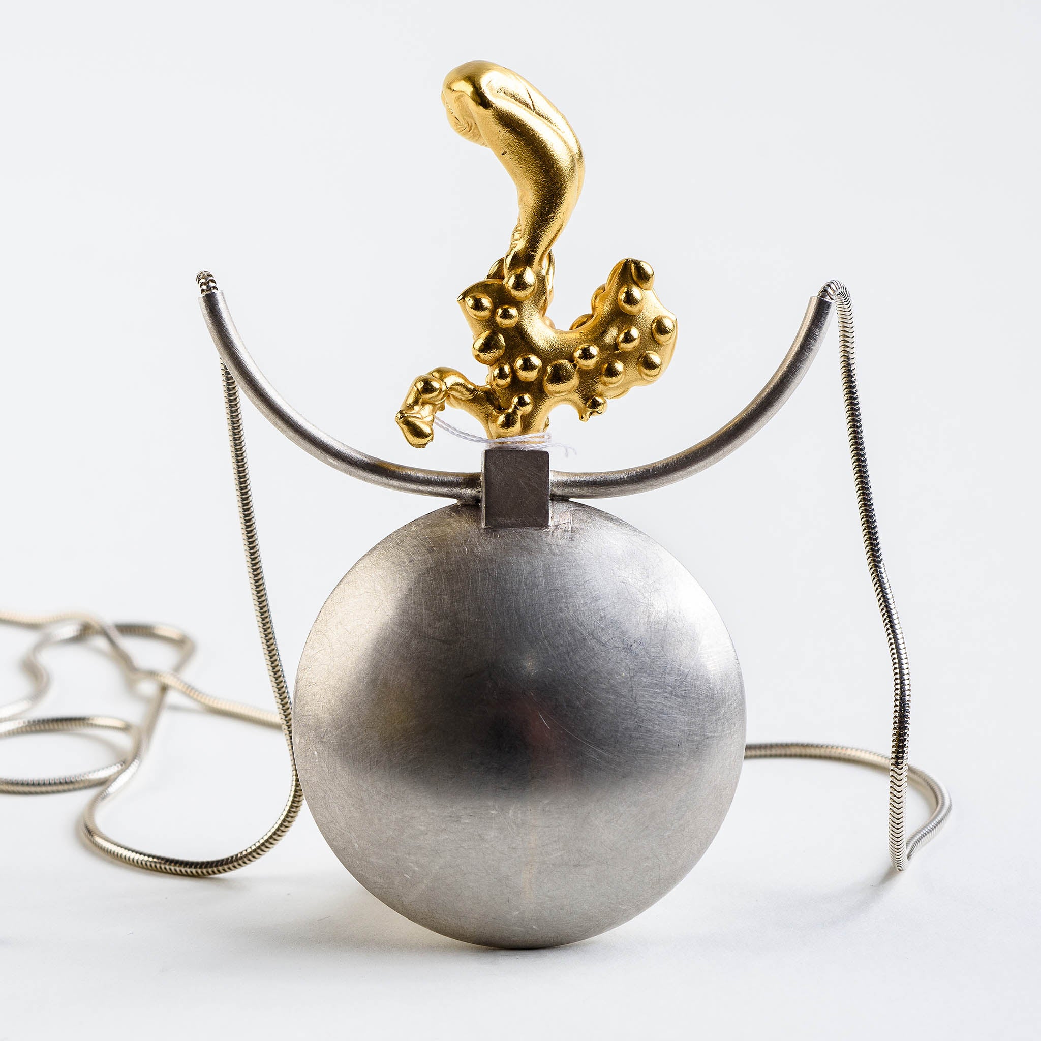 Perfume Pendant in Sterling Silver and Plated Bronze